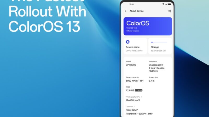 OPPO تحقق أسرع طرحٍ لها من خلال نظام تشغيل ColorOS 13 والذي يضمن تحديثًاً أفضل للبرامج بدءًا من 2023