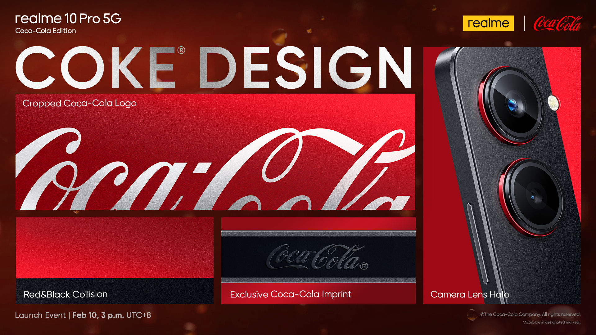 ريلمي وكوكاكولا يطلقان رسيمًا هاتف realme 10 Pro 5G Coca-Cola Edition الجديد