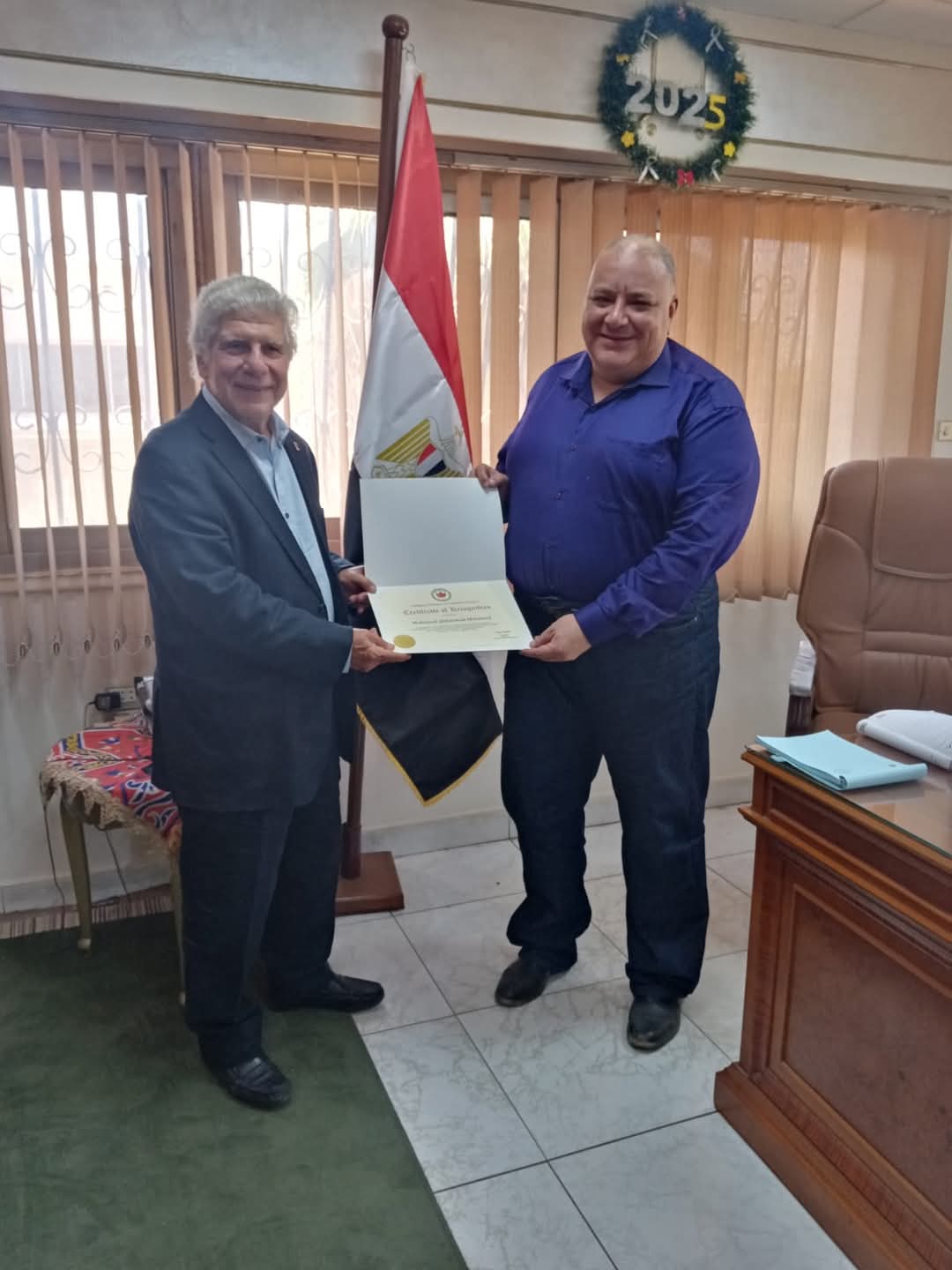 الغرفة التجارية الكندية تكريم رئيس حى مصر الجديدة