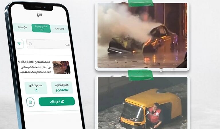 “مؤسسة تطبيق سند” تطلق مبادرة لجمع 500 ألف جنيه لإغاثة المتضررين من عاصفة الإسكندرية