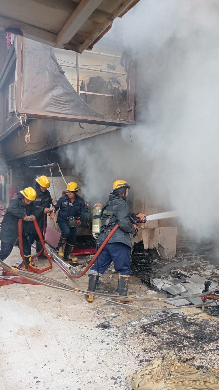 رئيس حى مصر الجديدة يتابع بلاغ حريق عقار بشارع جسر السويس