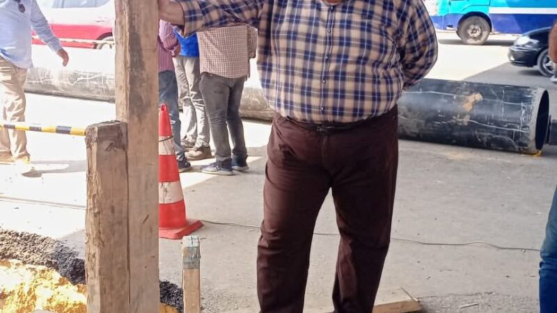 رئيس حى مصر الجديدة يتابع العمل على معالجة الاثار المترتبة على الهبوط الأرضي أسفل كوبري التجنيد