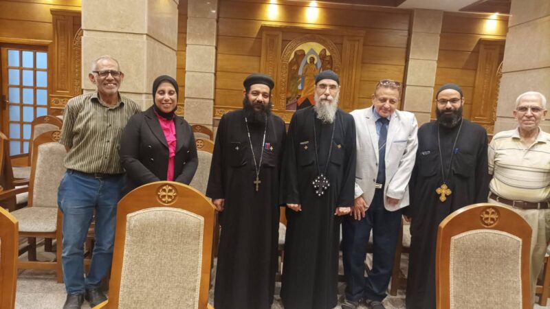 الحزب الاتحادي الديمقراطي في زيارة لكنيسة العذراء بكفر طهرمس لدعم مرشحة الحزب في انتخابات الشيوخ