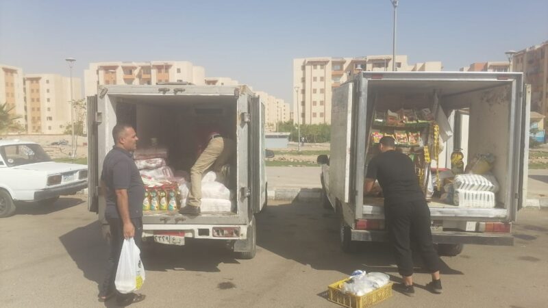 انطلاق سيارات للسلع التموينية بـ 6 أكتوبر الجديدة