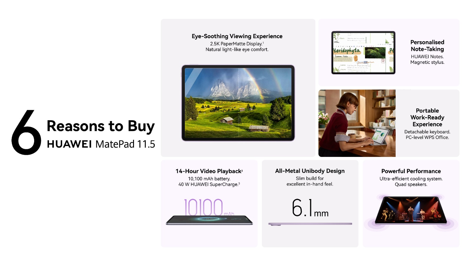 اجعل العمل والدراسة أسهل وأسرع مع HUAWEI MatePad 11.5