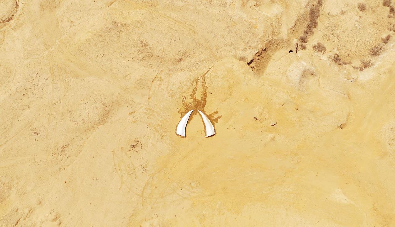 فنانة سيبيرية شابة تبتكر منحوتة جليدية ضخمة في صحراء مصر لتسليط الضوء على أزمة المناخ