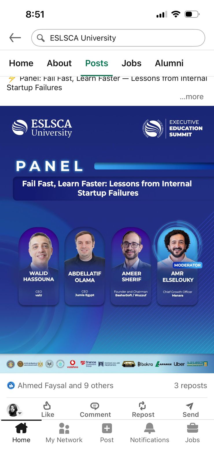 رئيس جوميا مصر يشارك في جلسة “افشل سريعا..وتعلم أسرع” ويستعرض رؤيته للشركات الناشئة