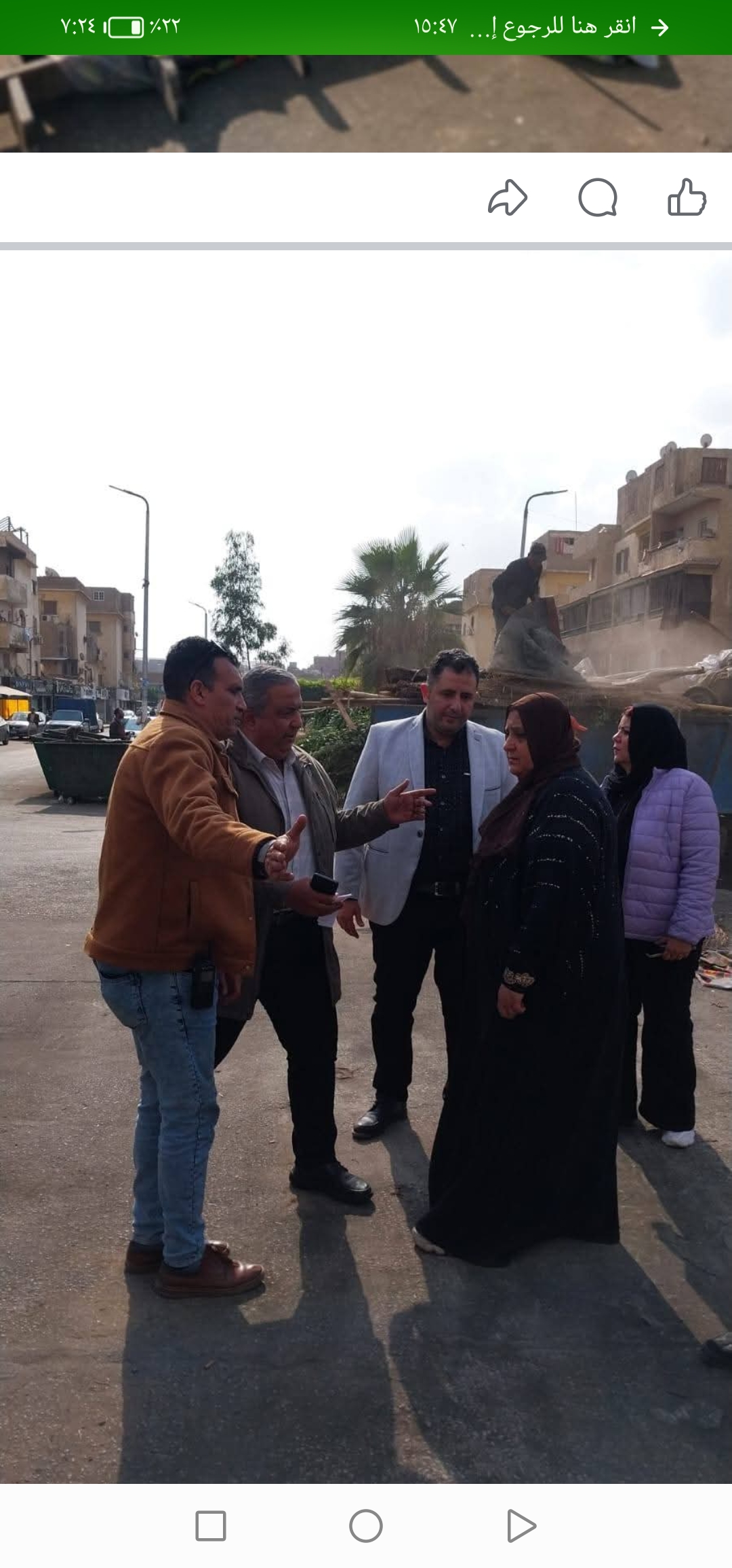 رئيس حى الأميرية تتابع حملة اشغالات بنطاق الحى