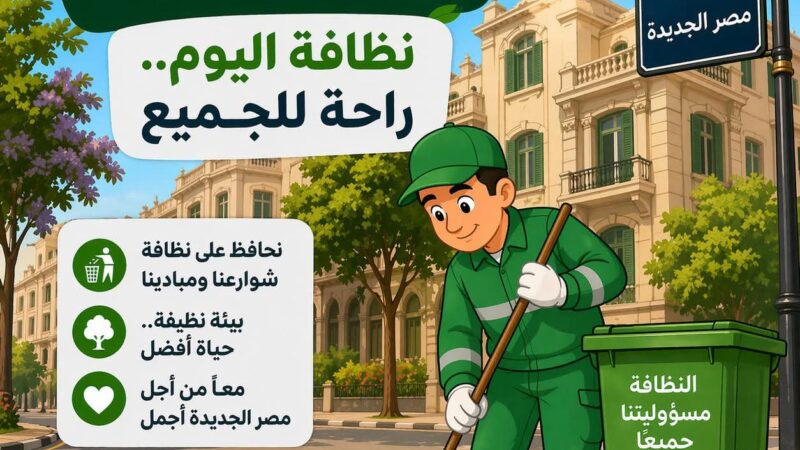 رئيس حى مصر الجديدة يتابع اعمال النظافة ورفع المخلفات