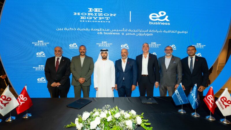 e& Business وهورايزون مصر توقعان شراكة استراتيجية لتأسيس منظومة رقمية ذكية في مشروع سعادة القاهرة الجديدة